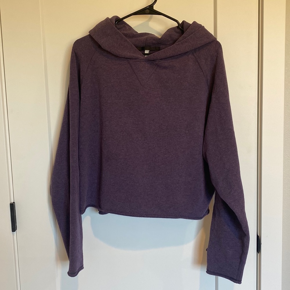 Lululemon dark purple crop hoodie